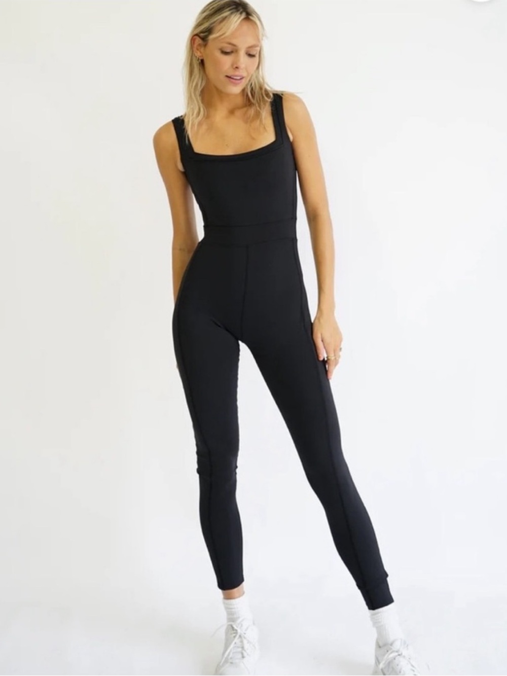 Yellow The Lable Able Long Bodysuit Onesie Pants Jumpsuit Black Activewear YLLW